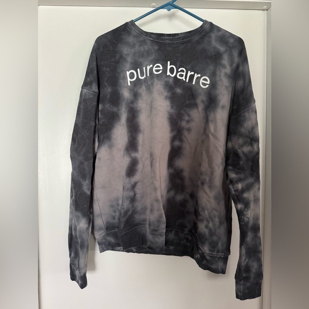 Pure Barre Black and Gray Crewneck Sweatshirt